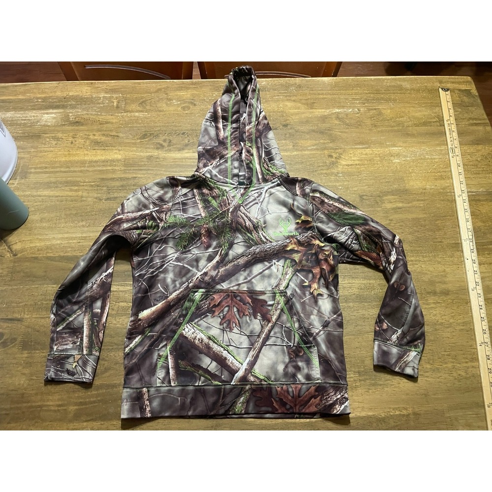 Huntworth Hoodie, Youth Boy's Size Medium, Brown, Camouflage, Pullover